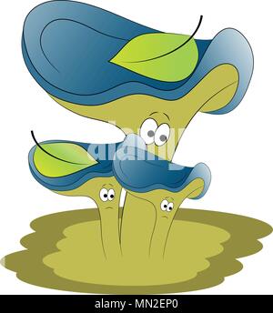 Funghi e autunno cartoon Illustrazione Vettoriale