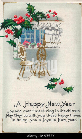 Un'annata Felice Anno Nuovo Card Foto Stock