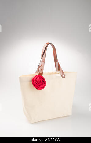 Borsa o borsa di tela su uno sfondo Foto Stock