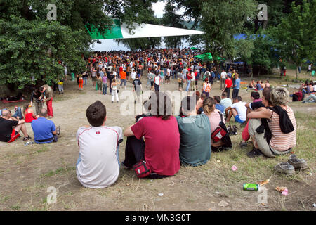 Arena di danza nel campeggio a exit festival 2005, Novi-Sad Serbia. Foto Stock