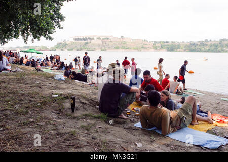 Arena di danza nel campeggio a exit festival 2005, Novi-Sad Serbia. Foto Stock