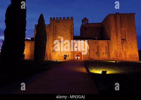 Vista notturna del convento Flor da Rosa Foto Stock