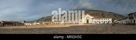 Plaza Mayor, Villa de Leyva, Boyacá, Colombia Foto Stock