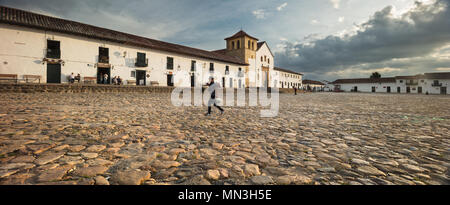 Plaza Mayor, Villa de Leyva, Boyacá, Colombia Foto Stock