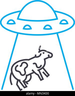 Gli esperimenti condotti sugli animali vettore di linea sottile icona tratto. Gli esperimenti condotti sugli animali profilo illustrazione, segno lineare, simbolo del concetto. Illustrazione Vettoriale