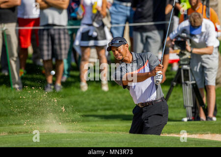 Tiger Woods Dubai Foto Stock