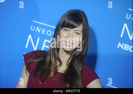 NEW YORK, NY - 15 Maggio: Jessica Biel assiste il 2017 NBCUniversal in anticipo al Radio City Music Hall il 15 maggio 2017 in New York City. Persone: Jessica Biel Foto Stock