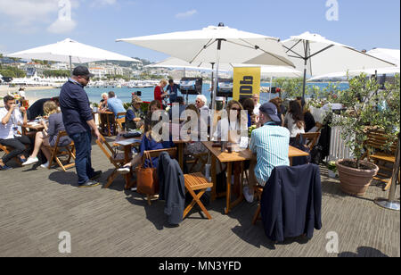 Cannes, Frankreich. Il 12 maggio 2018. Cannes, Francia - 12 Maggio 2018: Cannes Film Festival, padiglione americano, AMPAV | Verwendung weltweit Credito: dpa/Alamy Live News Foto Stock