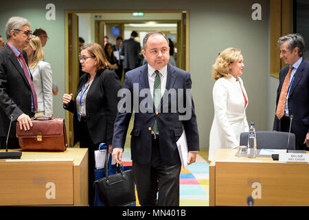 Bruxelles, BXL, Belgio. 14 Maggio, 2018. Konrad Szymanski, il Polacco ministro degli affari europei, prima della GAC il Consiglio Affari Generali UE a Bruxelles, in Belgio il 14.05.2018 da Wiktor Dabkowski Credito: Wiktor Dabkowski/ZUMA filo/Alamy Live News Foto Stock