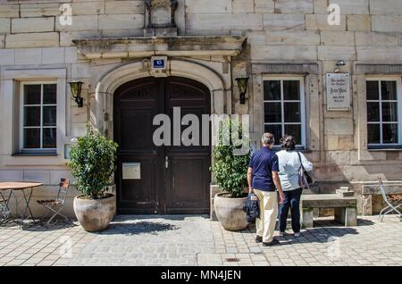 Bayreuth è una città che ha storicamente cresciuto come un Margravial Residence ed è nel frattempo famosa in tutto il mondo a causa del Festival di Richard Wagner. Foto Stock