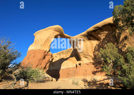 Metate Arch al Giardino del Diavolo, Grand Staircase-Escalante monumento nazionale, Utah, Stati Uniti Foto Stock