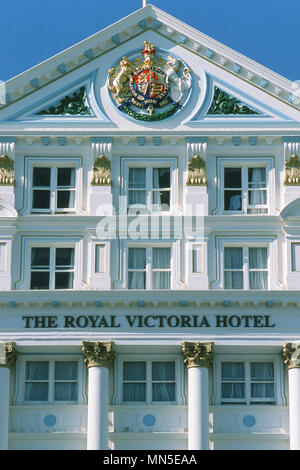 La parte anteriore del Royal Victoria Hotel a St Leonards on Sea, Hastings East Sussex Regno Unito Foto Stock