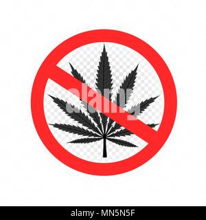 Nessun segno di droghe icona di simbolo Illustrazione Vettoriale