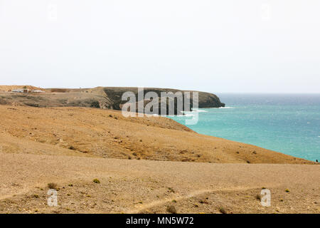 Vista stupefacente di Lanzarote dune di sabbia a Playas de Papagayo, Costa del Rubicone, Isole Canarie Foto Stock