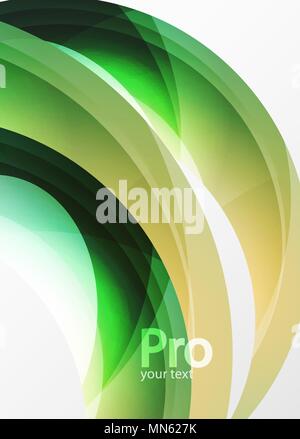 Il futuristico hi-tech onda vetro sfondo astratto. Colore linea curva con effetto lucido. Il futuristico hi-tech onda vetro sfondo astratto. Colore linea curva con effetto lucido. Illustrazione Vettoriale Illustrazione Vettoriale