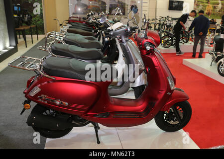 ISTANBUL, Turchia - 25 febbraio 2018: scooter sul display a Motobike Istanbul in Istanbul al centro esposizioni Foto Stock