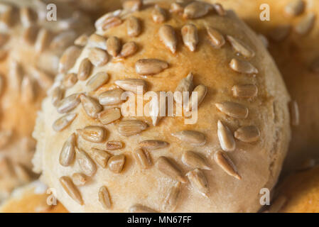 Gruppo di panini fatti in casa con i semi di girasole Foto Stock