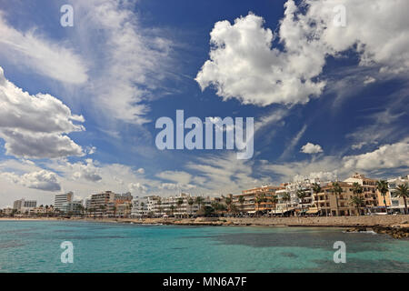 Il lungomare, Cala Millor Maiorca Foto Stock