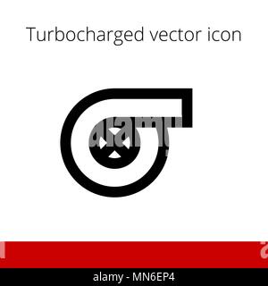 Turbocompressore icona isolato su sfondo bianco, servizio auto, riparazione auto vettore di dettaglio Illustrazione Vettoriale