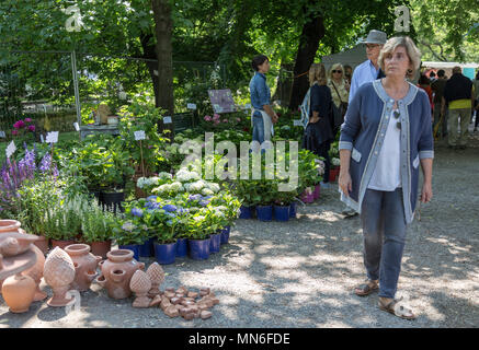 Milano, Italia - 12 Maggio 2018: orticola, la più grande e famosa annuale fiera dei fiori nel centro di Milano. Foto Stock