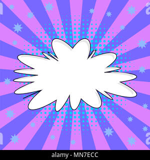 Fumetto sfondo. Colorato modello halftone. Cartoon discorso bolla Foto Stock