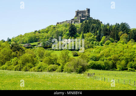 Chateau de Murol; il castello è un importante centro turistico. La Francia. Foto Stock