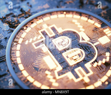 Cryptocurrency bitcoin business. Cryptocurrency denaro digitale. Rete commerciale globale del mercato moderno, cambio valuta peer-to-peer. Busine finanziario Foto Stock