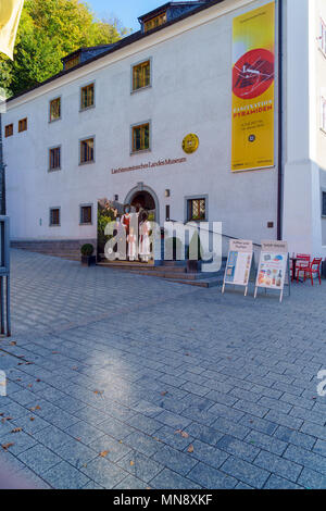 Vaduz, Liechtenstein - 19 Ottobre 2017: l'edificio del locale museo storico (Landsmuseum) Foto Stock