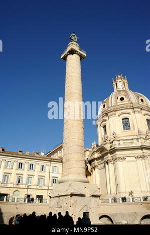 Italia, Roma, colonna Traiana Foto Stock