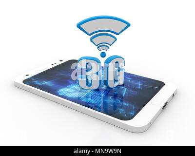 3G wireless standard di tecnologia di comunicazione mobile cellulare di telecomunicazioni connessione dati ad alta velocità la concezione di business Foto Stock