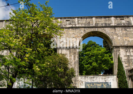 Lisbona portogallo. 14 maggio 2018. Vista del Mae de Agua romano acquedotto Acqua a Lisbona.Lisbona, Portogallo. la fotografia di Ricardo Rocha. Foto Stock