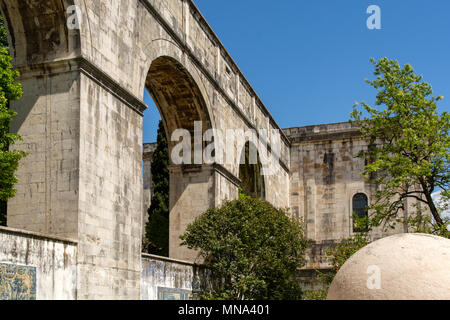 Lisbona portogallo. 14 maggio 2018. Vista del Mae de Agua romano acquedotto Acqua a Lisbona.Lisbona, Portogallo. la fotografia di Ricardo Rocha. Foto Stock