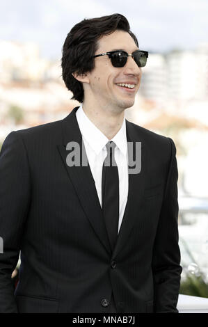 Cannes, Frankreich. 15 Maggio, 2018. Adam conducente al 'BlacKkKlansman' photocall durante la settantunesima Cannes Film Festival presso il Palais des Festivals il 15 maggio 2018 a Cannes, Francia | Verwendung weltweit Credito: dpa/Alamy Live News Foto Stock