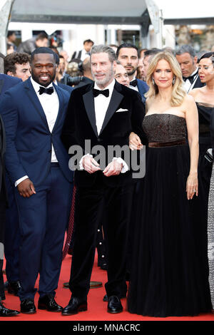 Cannes, Francia. Il 15 maggio 2018. Cannes, Francia. Il 15 maggio 2018. John Travolta e Kelly Preston al solista: 'una Star Wars Storia' premiere durante la settantunesima Cannes Film Festival presso il Palais des Festivals il 15 maggio 2018 a Cannes, Francia. Credito: Giovanni Rasimus/Media punzone ***Francia, Svezia, Norvegia, DENARK, Finlandia, STATI UNITI D'AMERICA, REPUBBLICA CECA, SUD AMERICA SOLO CREDITO***: MediaPunch Inc/Alamy Live News Foto Stock