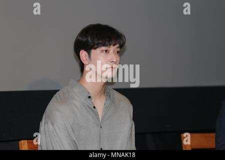 Seul in Corea. 15 Maggio, 2018. Hwang Chansung, Gyuyoung Park partecipare alla conferenza stampa di apertura del film festival di Seoul, Corea su 01 Maggio, 2018.(Cina e Corea diritti) Credito: TopPhoto/Alamy Live News Foto Stock