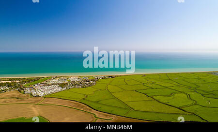 Foto aerea di Winchelsea beach in East Sussex, Inghilterra Foto Stock