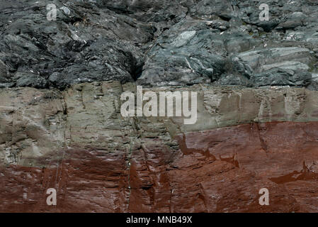 Close up di coloratissimi rock formazione Foto Stock