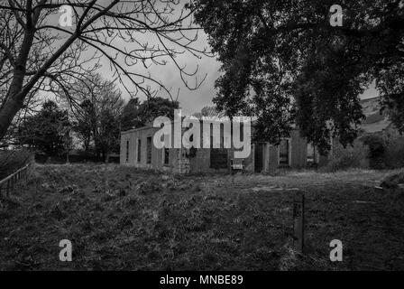 Edifici Abandonded nel villaggio fantasma di Tyneham nel Dorset, Regno Unito Foto Stock