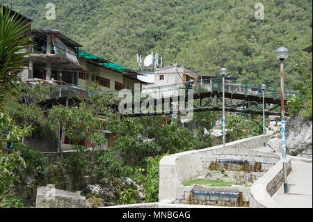 La montuosa Aguas i client del Machu Picchu Distretto del Perù Foto Stock