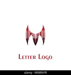 La lettera M logo design, abstract lettera logo. Illustrazione Vettoriale