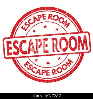 Camera Escape grunge timbro di gomma su sfondo bianco, illustrazione vettoriale Illustrazione Vettoriale