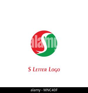 Freccia S lettera logo, abstract logo design. Illustrazione Vettoriale
