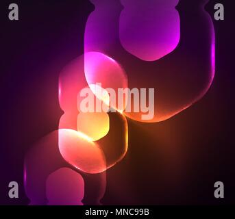 Sfocata esagoni trasparente sul buio, digitale sfondo astratto. Sfocata esagoni trasparente sul buio, digitale sfondo astratto. Hi-tech azienda moderna tecnologia o di sfondo o sfondo presentazione Illustrazione Vettoriale