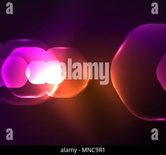 Sfocata esagoni trasparente sul buio, digitale sfondo astratto. Sfocata esagoni trasparente sul buio, digitale sfondo astratto. Hi-tech azienda moderna tecnologia o di sfondo o sfondo presentazione Illustrazione Vettoriale