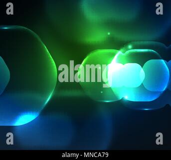 Sfocata esagoni trasparente sul buio, digitale sfondo astratto. Sfocata esagoni trasparente sul buio, digitale sfondo astratto. Hi-tech azienda moderna tecnologia o di sfondo o sfondo presentazione Illustrazione Vettoriale
