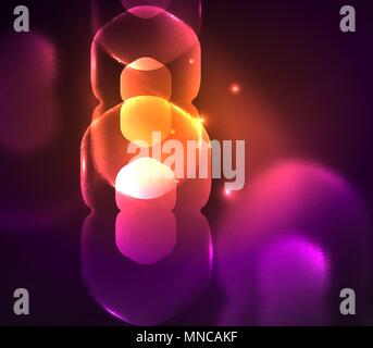 Sfocata esagoni trasparente sul buio, digitale sfondo astratto. Sfocata esagoni trasparente sul buio, digitale sfondo astratto. Hi-tech azienda moderna tecnologia o di sfondo o sfondo presentazione Illustrazione Vettoriale