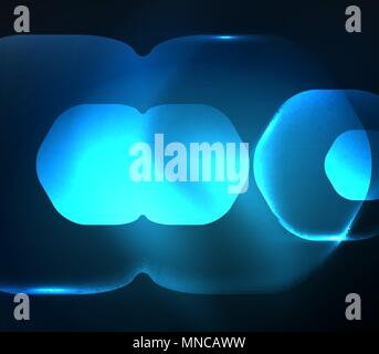 Sfocata esagoni trasparente sul buio, digitale sfondo astratto. Sfocata esagoni trasparente sul buio, digitale sfondo astratto. Hi-tech azienda moderna tecnologia o di sfondo o sfondo presentazione Illustrazione Vettoriale