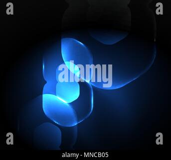 Sfocata esagoni trasparente sul buio, digitale sfondo astratto. Sfocata esagoni trasparente sul buio, digitale sfondo astratto. Hi-tech azienda moderna tecnologia o di sfondo o sfondo presentazione Illustrazione Vettoriale