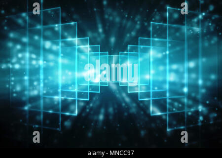 Digitale tecnologia astratta sfondo, il cyberspazio sfondo, tecnologia virtuale sullo sfondo Foto Stock