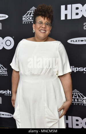 Xxxiii annuale di Rock & Roll Hall of Fame cerimonia di investitura pubblica all Auditorium di Cleveland, Ohio. Dotato di: Brittany Howard dove: Cleveland, Ohio, Stati Uniti quando: 14 Apr 2018 Credit: Ray Garbo/WENN.com Foto Stock